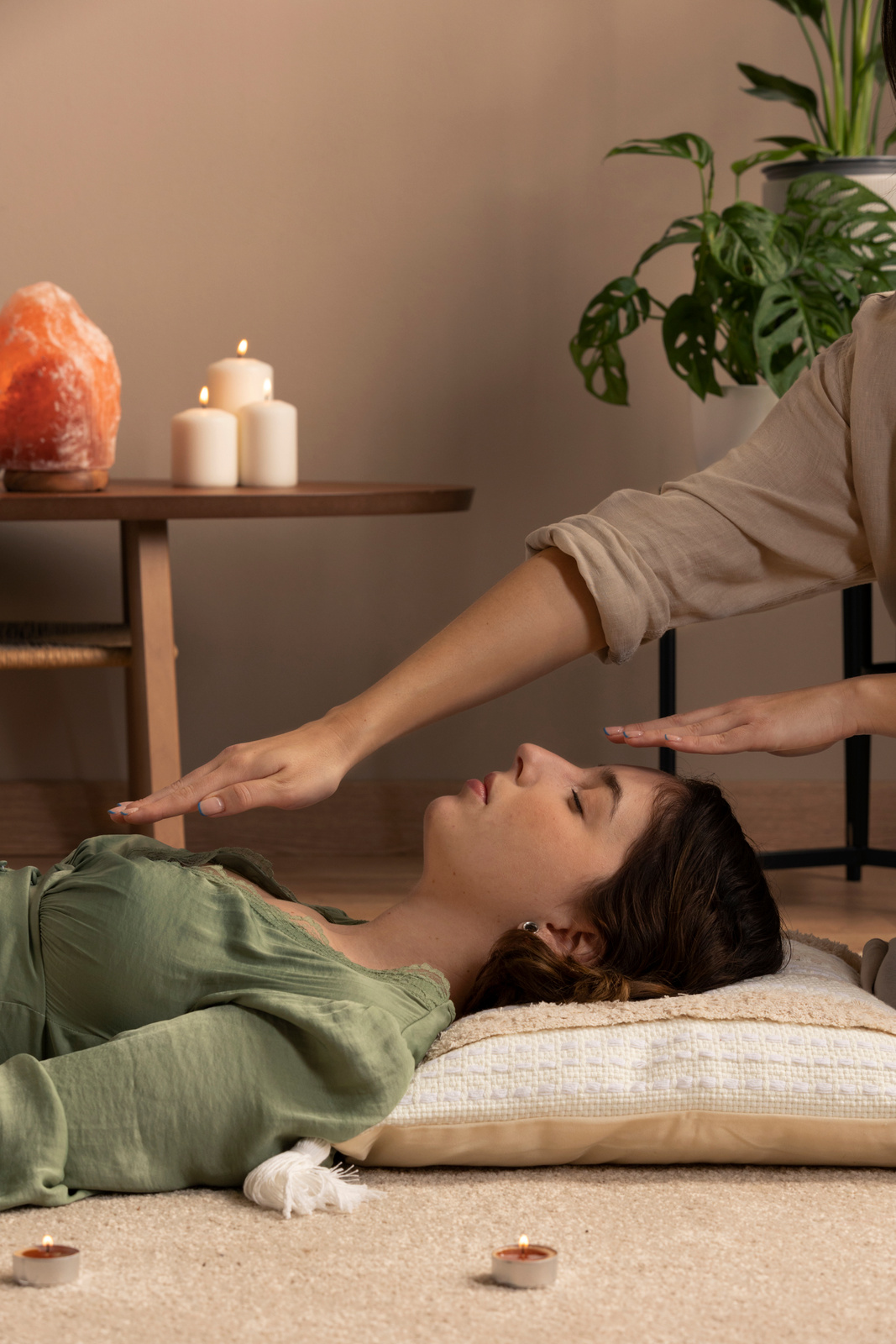 physiotherapist giving massage to patient